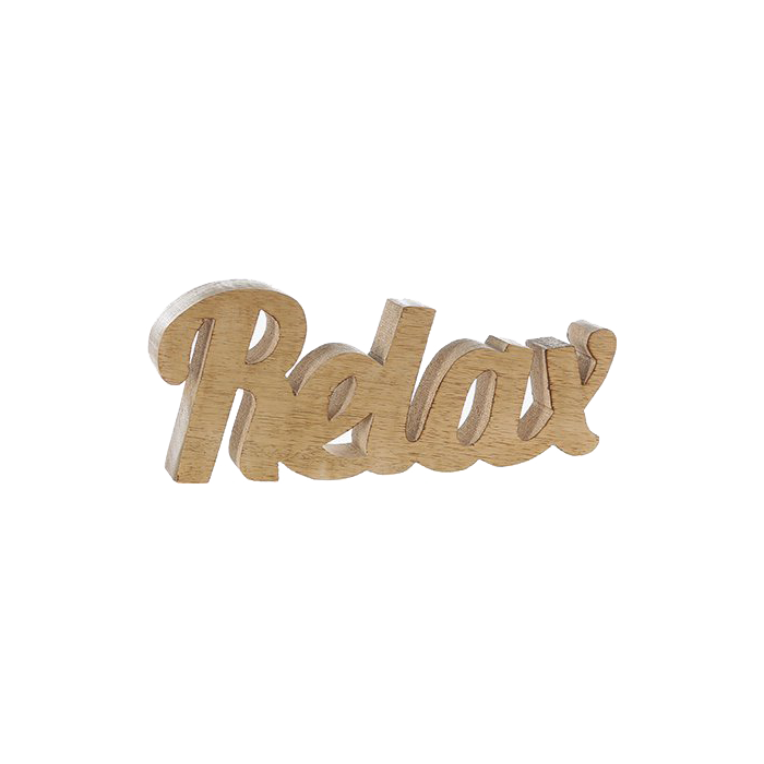 Houten letters "Relax"